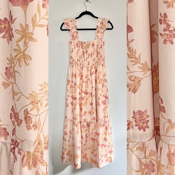 Floral drape dress with pockets - Picture 1 of 2